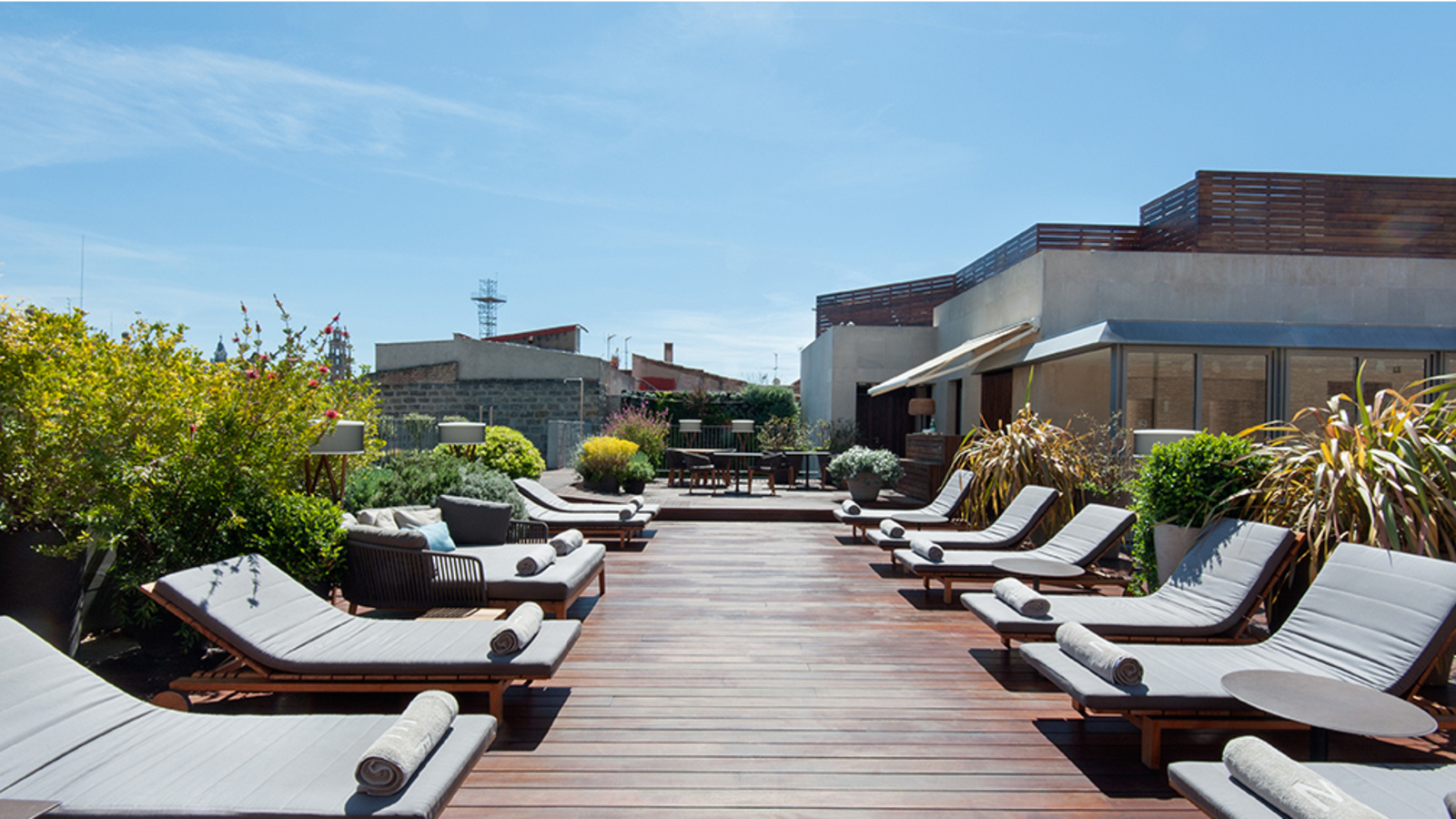Rooftop Terrace of the Mercer Hotel Barcelona 